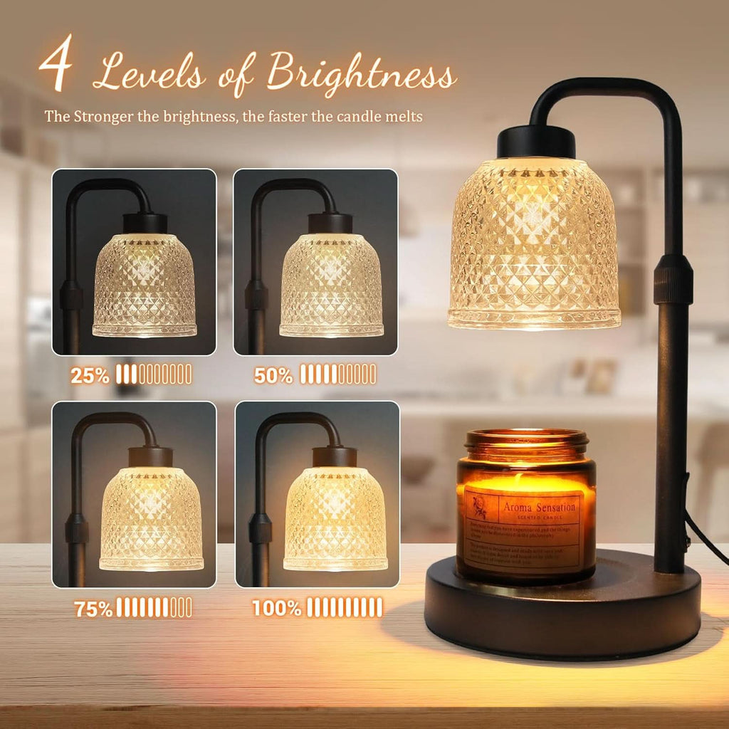 Coalblack Candle Warmer Lamp Featuring Timer Dimmable