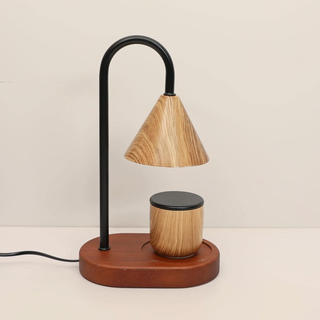 Candle Warmer Lamp Wood Grain Dimmable Wax Melt Warmer