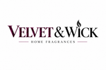 Velvet & Wick Logo - Charcoal Flame